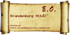 Brandenburg Ottó névjegykártya