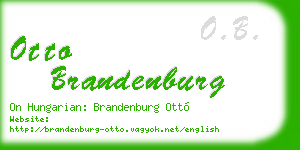 otto brandenburg business card